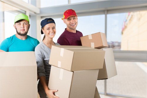 Loading furniture into a van for Battersea move