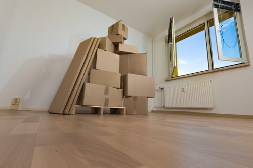 Organised house move checklist and packing boxes in Battersea