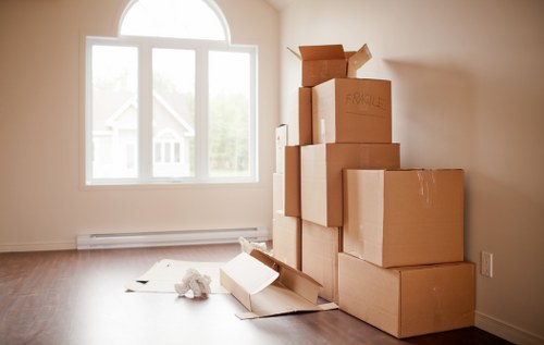 Local moving van arriving for a Battersea property move