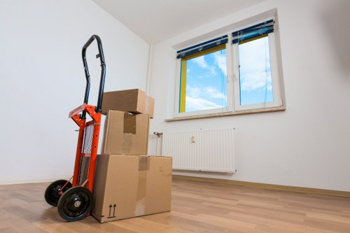 Removal team coordinating a Battersea property move