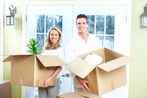 Local packing team handling fragile items in Battersea